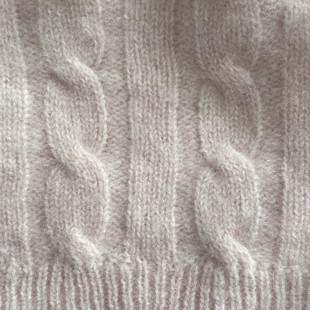Bloomingdale’s Cable Knit Pom Pom Cashmere Hat - Picture 3 of 4